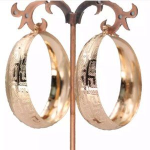 Very Cute Gold Filled Vintage Hoop Earrings